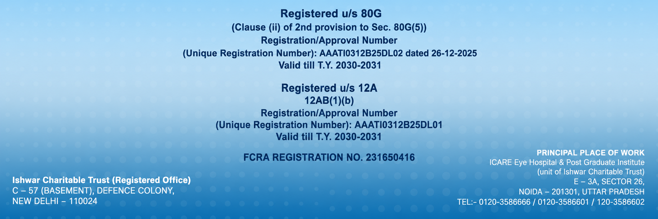 Donation_ICARE Eye Hospital, Noida
