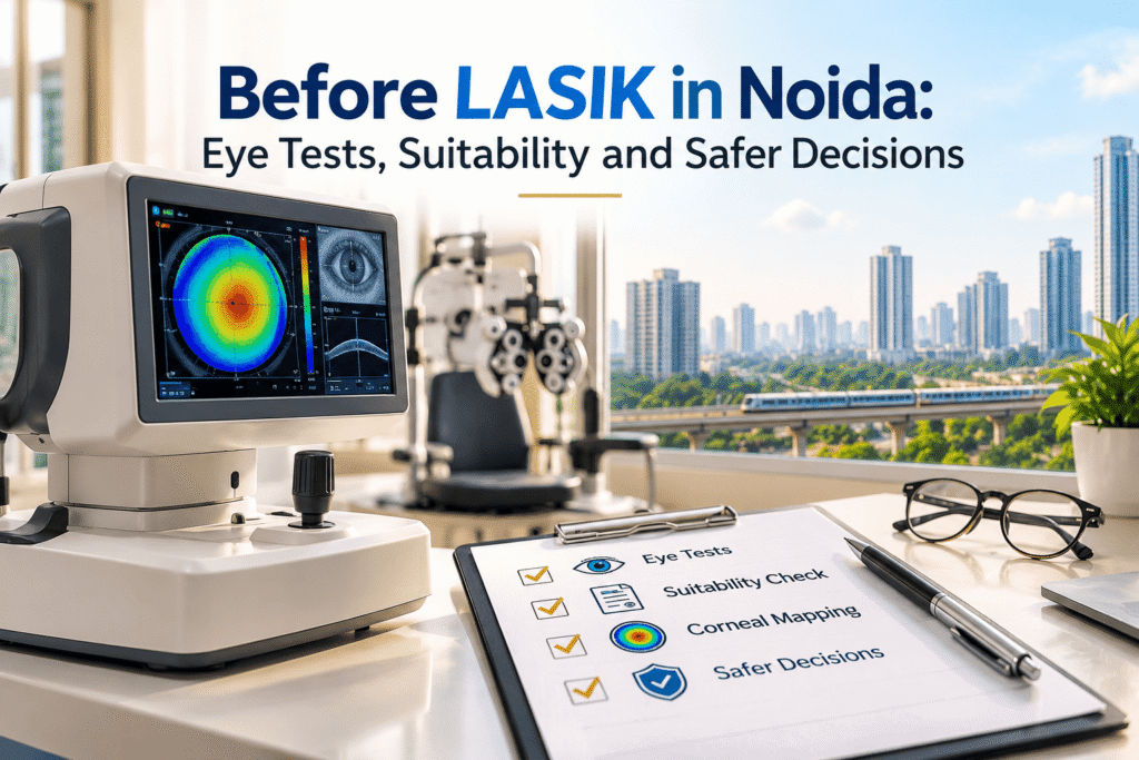 Before LASIK in Noida: Eye Tests, Suitability and Safer Decisions